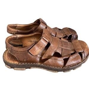 Born Cabot III leather Opanka fisherman sandals